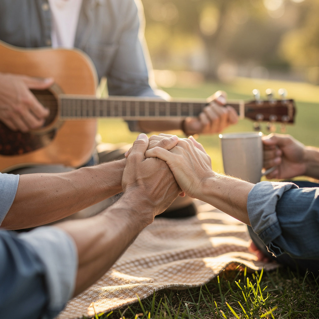 Parkside Church community gathering for outdoor worship in Balboa Park, San Diego